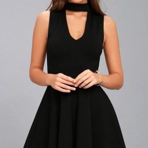 Lulus Black Skater Dress Size Small